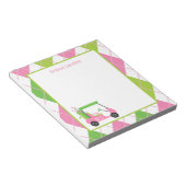 Bloc-notes personnalisé Pink & Green Golf (Incliné)