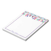 Bloc-notes personnalisé plumes boho (Tourné)
