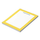 Bloc-notes personnalisé Polka Dot Jaune (Tourné)