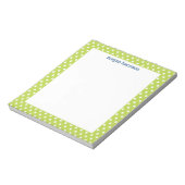 Bloc-notes personnalisé Polka Dot Lime Green (Tourné)