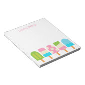 Bloc-notes personnalisé Popsicles à pois (Incliné)