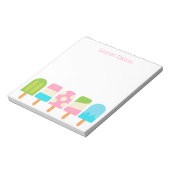Bloc-notes personnalisé Popsicles à pois (Tourné)