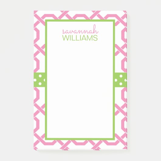 Bloc-notes personnalisé post-it treillis et graine (Devant)