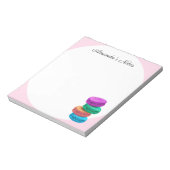 Bloc-notes personnalisé pour amateur de macarons (Tourné)