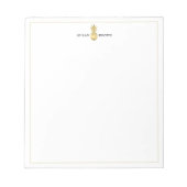 Bloc-notes personnalisé pour ananas en or moderne (Devant)