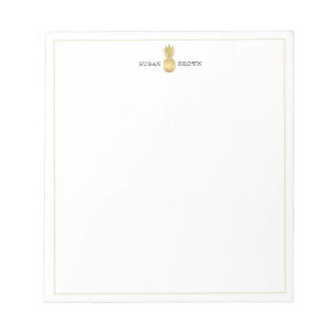 Bloc-notes personnalisé pour ananas en or moderne
