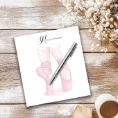 Bloc-notes personnalisé pour ballet avec nom et in