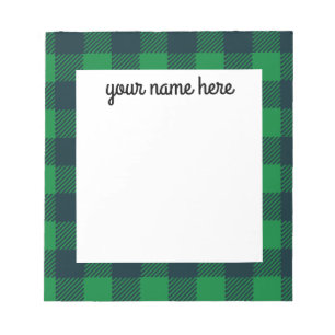 Bloc-notes personnalisé pour Buffalo Plaid