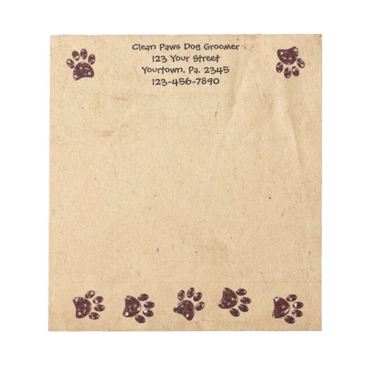 Bloc-notes personnalisé pour chiens (Devant)