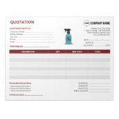 Bloc-notes personnalisé pour devis de lutte antipa (Devant)