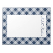 Bloc-notes personnalisé pour En vichy marine (Devant)