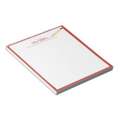 Bloc-notes personnalisé pour enseignant avec crayo (Incliné)
