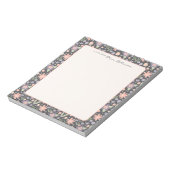 Bloc-notes personnalisé pour enseignant avec fleur (Tourné)