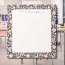 Bloc-notes personnalisé pour enseignant avec fleur