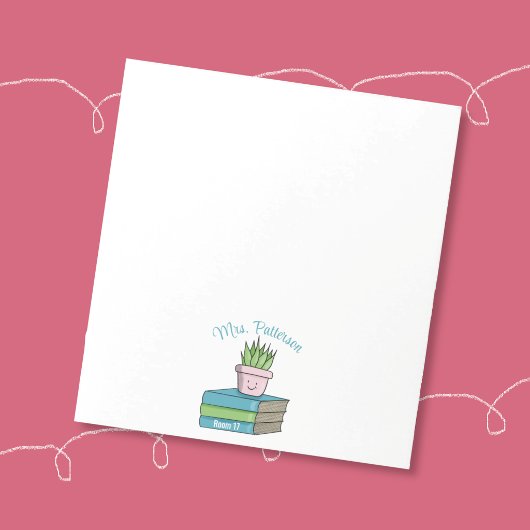 Bloc-notes personnalisé pour enseignant avec livre