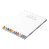 Bloc-notes personnalisé pour enseignant – Crayon a (Tourné)