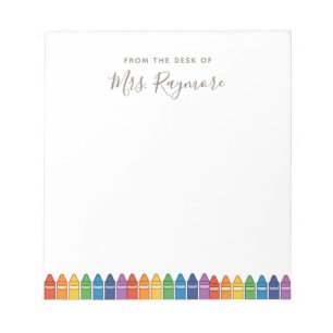 Bloc-notes personnalisé pour enseignant – Crayon a
