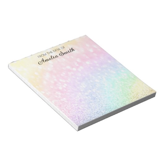 Bloc-notes personnalisé pour enseignant en arc-en- (Incliné)