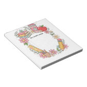 Bloc-notes personnalisé pour enseignant | Floral m (Incliné)