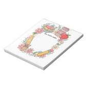 Bloc-notes personnalisé pour enseignant | Floral m (Tourné)