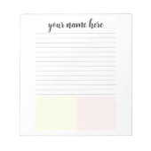 Bloc-notes personnalisé pour la liste des tâches (Devant)