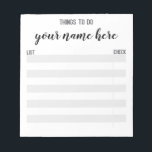 Bloc-notes personnalisé pour la liste des tâches<br><div class="desc">bloc-notes personnalisé du gestionnaire de listes de contrôle</div>