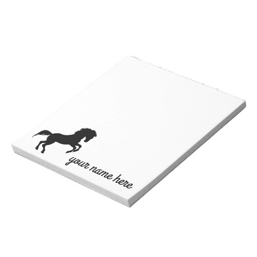 Bloc-notes personnalisé pour le cheval (Tourné)