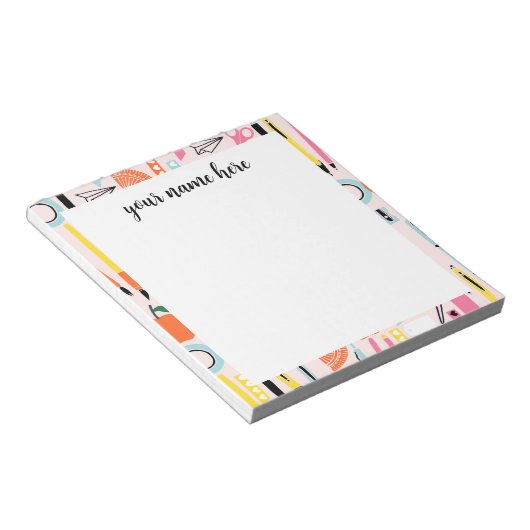 Bloc-notes personnalisé pour l'enseignant (Incliné)