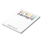 Bloc-notes personnalisé pour les mains chiropratiq (Tourné)