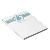 Bloc-notes personnalisé pour les navires turquoise (Incliné)