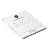 Bloc-notes personnalisé pour les notes client (Incliné)