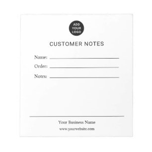 Bloc-notes personnalisé pour les notes client