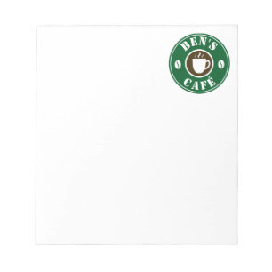 Bloc-notes personnalisé pour logo de tasse de café