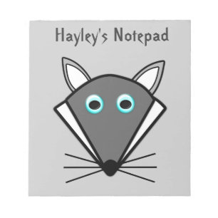 Bloc-notes personnalisé pour loup d'Halloween mign