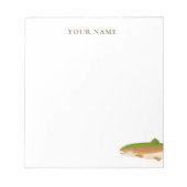 Bloc-notes personnalisé pour pêcheur de truite arc (Devant)