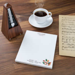 Bloc-notes personnalisé pour pianiste automne arti