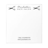 Bloc-notes personnalisé pour salon de coiffure et  (Devant)
