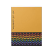 Bloc-notes personnalisé Rainbow Chevron Motif (Tourné)