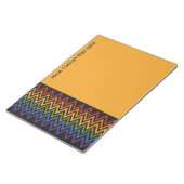 Bloc-notes personnalisé Rainbow Chevron Motif (Incliné)
