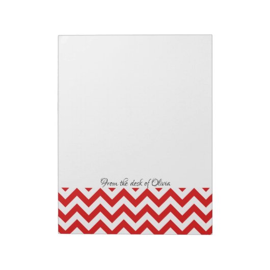 Bloc-notes personnalisé Red Chevron (Tourné)