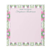 Bloc-notes personnalisé rose et sauge (Devant)