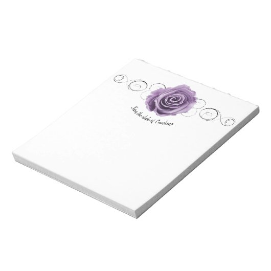 Bloc-notes personnalisé Rose violet (Tourné)