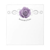 Bloc-notes personnalisé Rose violet (Devant)