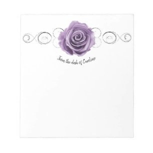 Bloc-notes personnalisé Rose violet
