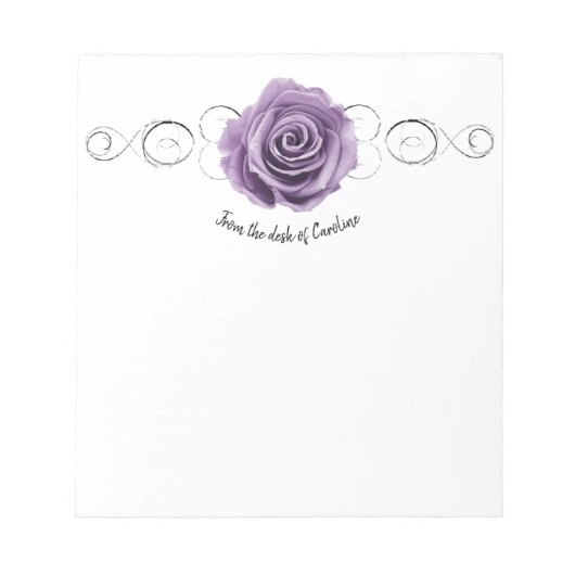 Bloc-notes personnalisé Rose violet (Devant)
