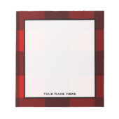 Bloc-notes personnalisé rouge et noir (Devant)