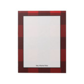 Bloc-notes personnalisé rouge et noir (Tourné)