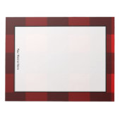 Bloc-notes personnalisé rouge et noir (Devant)