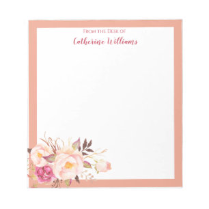 Bloc-notes personnalisé rouge rose flou rose paste