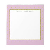 Bloc-notes personnalisé Soft Pink & Gold 5,5 pouce (Devant)